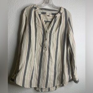 Universal Thread Cream and Gray Striped Camisole
